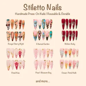 Voxinail Lab | Handmade Stiletto Press-On Nails Collection | Acrylic, Reusable, Long-Lasting
