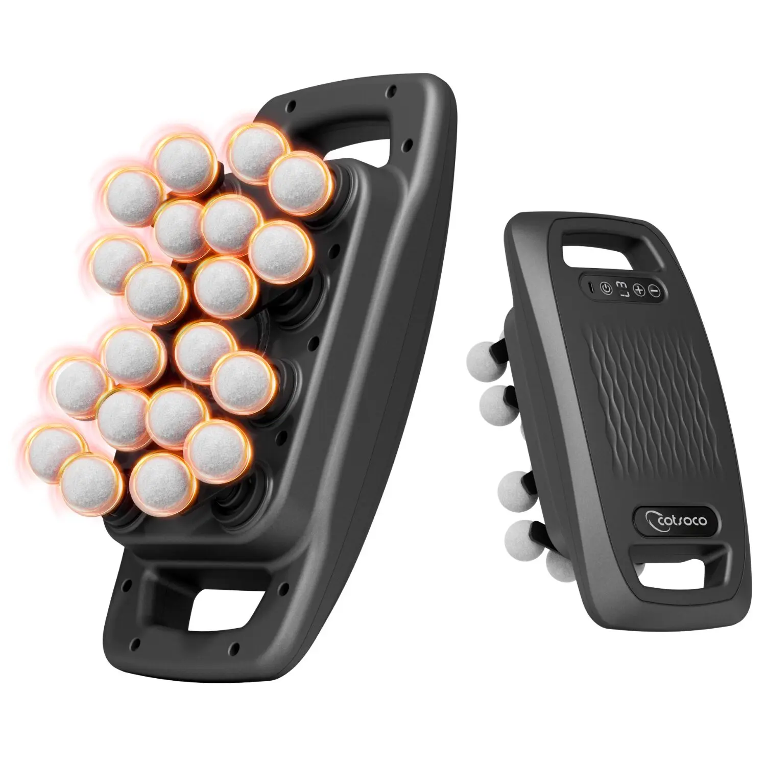 Cotsoco 20-Head Massage Gun, Professional Fascia Gun for Muscle Relief with Red Light, 9 Modes and 9 Intensities, Percussion Massage Gun for Back Shoulders Legs & Body Pain Relief, Gift for Men