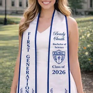 Custom Your Design Text Logo Graduation Stole 2026, First Generation Graduation Stole, High School Graduation Stole, College Graduation Gift
