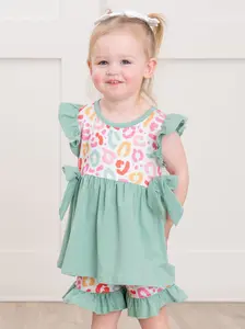 Rainbow Safari Leopard Ruffle Outfit