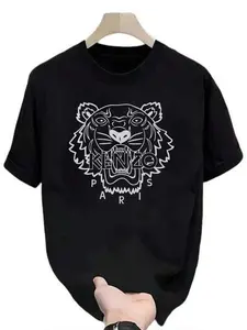 Men's Kenzo Tiger Summer Capsule T-Shirt, Comfortable Casual Wear, Perfect for Hot Weather, Fashion Design, Long Sleeve, Slim Fit