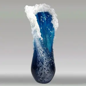 Wave Shaped Resin Vase, Creative Desktop Decoration, Modern Home Decor, Home Decor Supplies for Living Room Bedroom Office, Ornaments