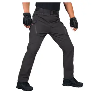 Men's Fleece Lined Winter Tactical Pants Multiple Pockets Hiking Snow Ski Pants