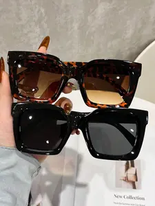 Women's Retro Fashion Sunglasses, Large Frame PC Material, Ideal for Outdoor Parties, Travel, Driving, Fishing, Gift Choice