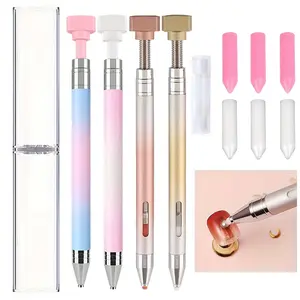 DIY Diamond Painting Kit, Refillable Wax Applicator Pen Set, Durable PP Material, Nail Art & Craft Tool, Includes Handmade Wax Drill Pens, Diamond Art Tools, Handicraft, Diy Craft Supplies