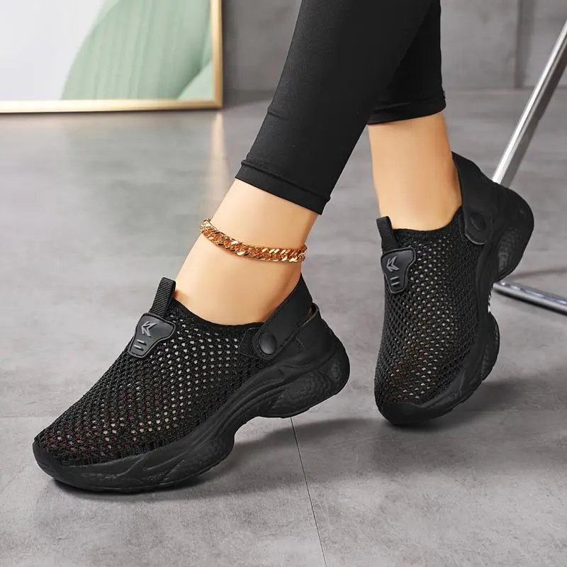 Slip-On Sneakers Women's Casual Breathable Mesh Fabric Round Toe Thick MD Sole Multi-Color Options All-Season Comfort Shoes Easy On/Off DesignGift Trendy Summer Everyday Training essential commuter smart business