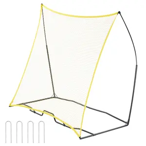 VEVOR Soccer Rebounder,  Portable Soccer Trainer, 7x7FT Iron & Polyester Soccer Practice Equipment, Sports Football Rebounder Wall with Portable Bag, Perfect for Team Solo Training, Passing, Volley