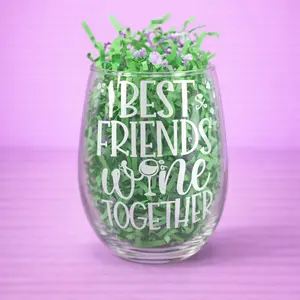 Custom Wine Glass Pair | Girls Night | Bestfriend