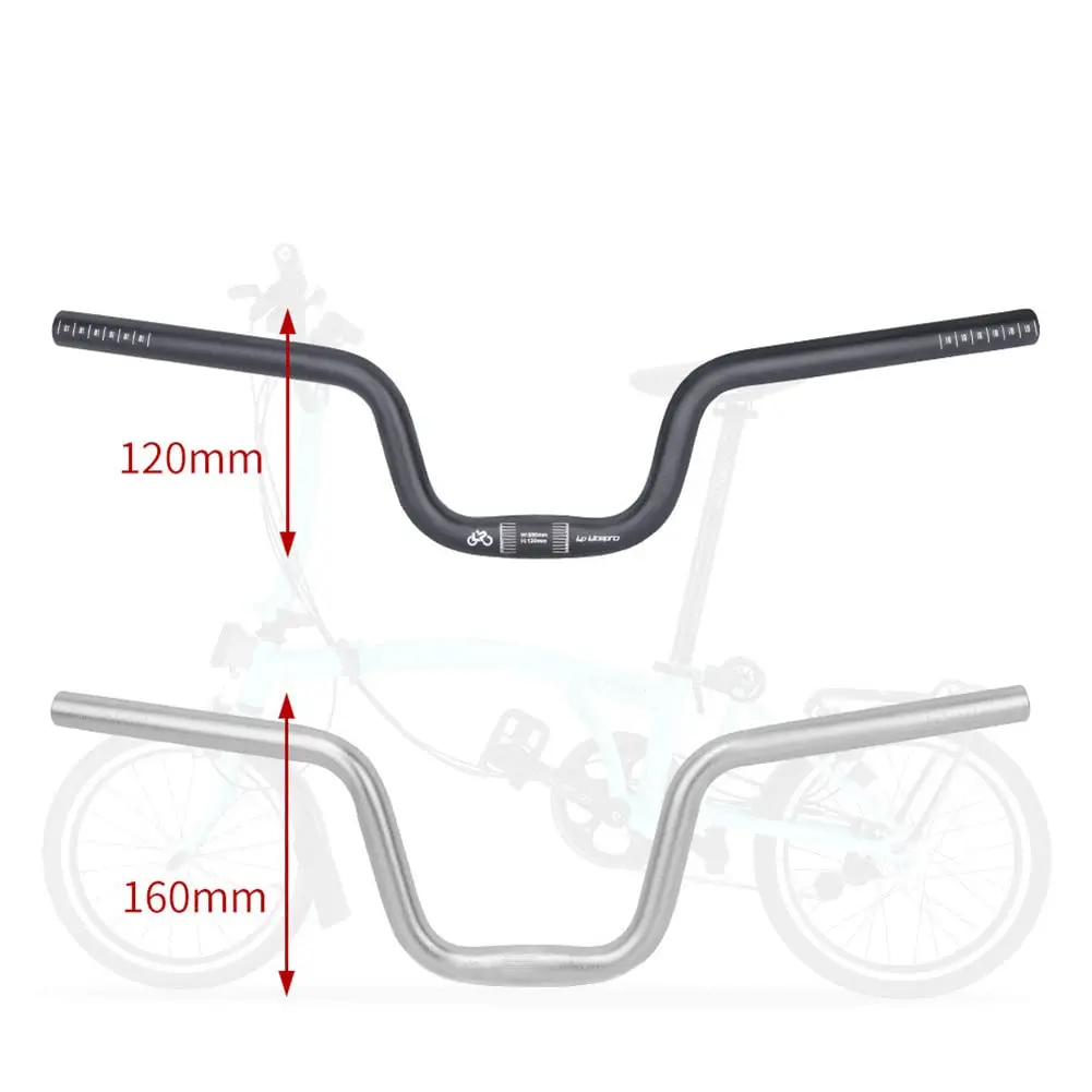 【Garvee】Aluminum Alloy U-Shaped Mountain Bike Riser Handlebar – 25.4x580mm – Lightweight, 120mm Lift – Ideal Replacement for Mountain Bike & Road Bicycles – Black