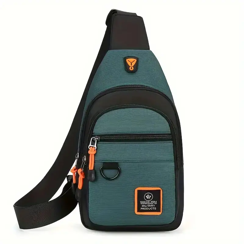 Maxoner Chest Bag, Preppy Minimalist Waterproof Oxford Cloth Sling, Men's Crossbody Bum Bag with Adjustable Strap for Travel & Party, Chic, Waterproof Belt Bag, Running Fanny Pack travelessentials