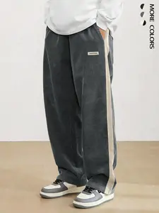 Men's Corduroy Pants, Loose Casual Comfy Elastic Trousers for Daily Wear, Men's Bottoms for All Seasons, Menswear