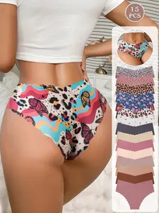 Women's Seamless Panties Set, Soft Skin-Friendly Fabric, Perfect for All Seasons, Casual Wear & Sports Activities, Slim-Fitting Design