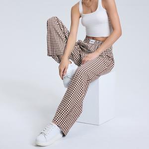 LOMON Women's Striped Gingham Boxer Pants Cotton Pajama Lounge Trousers with Pockets Y2K Beach Bottoms Casual Plaid Trousers for Loungewear & Nightwear SpringStatements Womenswear