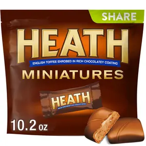 HEATH Miniatures Chocolatey English Toffee Candy, 10.2 oz Sweet Snack Share Pack