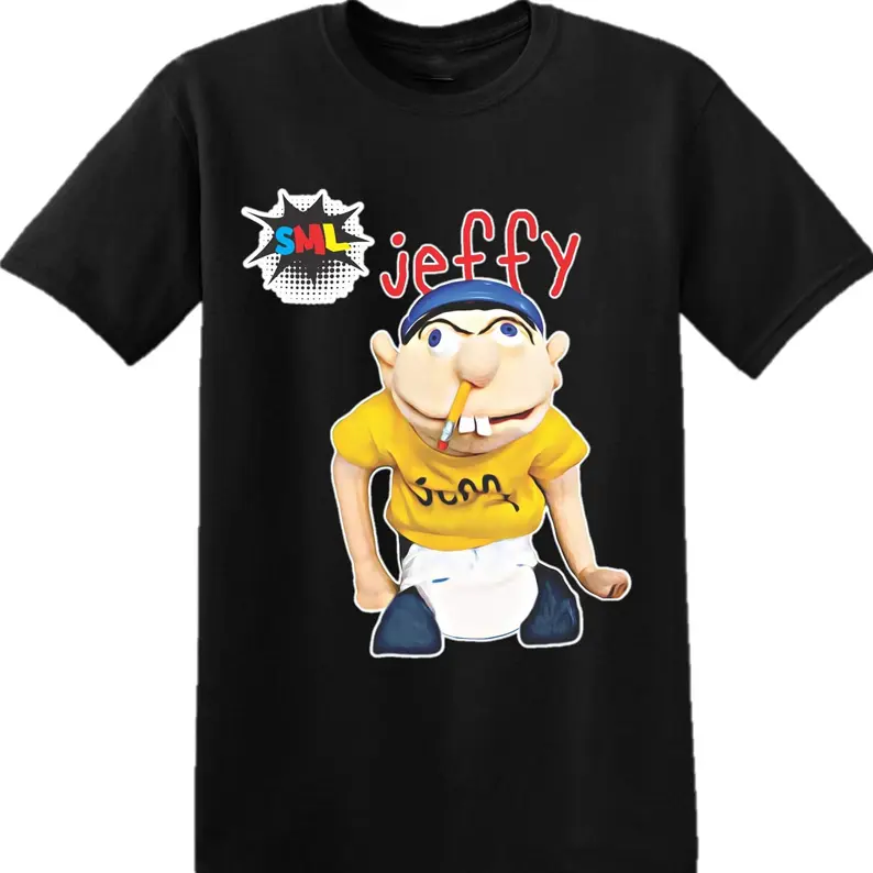 Jeffy The Puppet Mens T-Shirt Funny Kids Youtuber Girls Boys Top