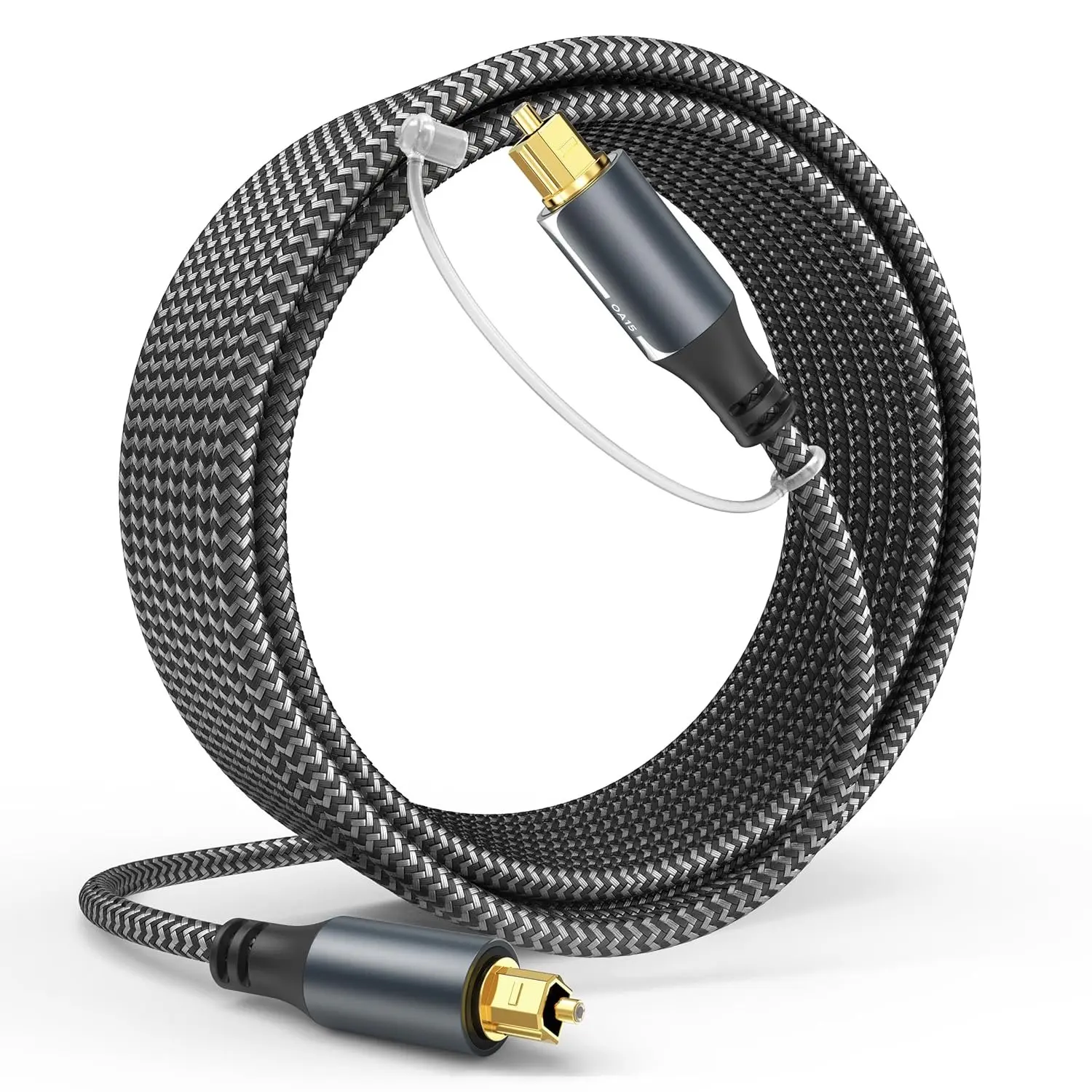 Optical Audio , 20ft Optical  for Soundbar [Nylon Braided, Slim Metal Case, -Plated Plug], Fiber Optic Audio Cord Compatible with , Vizio, , , , Sonos