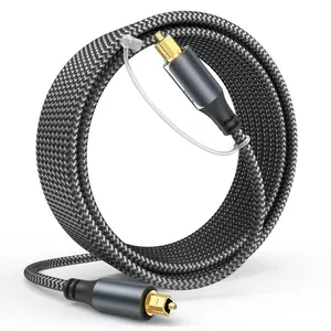 Optical Audio , 20ft Optical  for Soundbar [Nylon Braided, Slim Metal Case, -Plated Plug], Fiber Optic Audio Cord Compatible with , Vizio, , , , Sonos