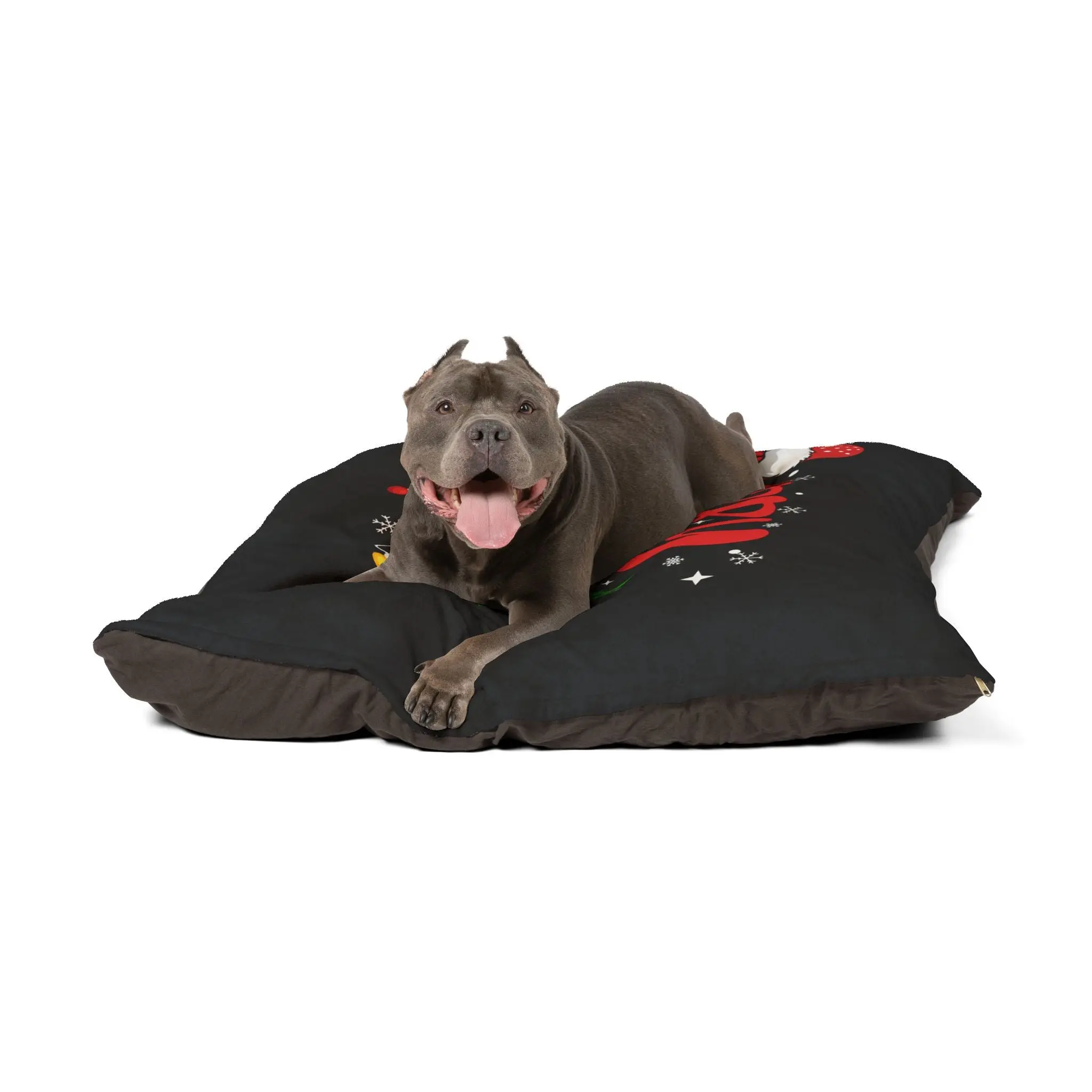 Merry Christmas Pet Bed, Holiday Dog Bed, Festive Cat Pillow, Winter Pet Decor, Cozy Pet Sleeping Mat