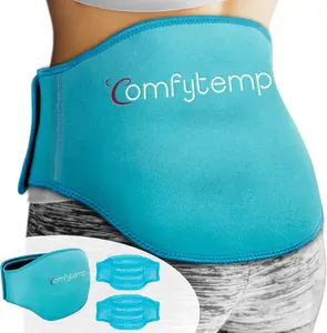 Ice Pack for Back Pain 2 Packs, Reusable Gel Lower Back Wrap, Hot Cold Compression for Lower Lumbar, Waist