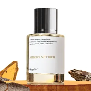 Ambery Vetiver, Dossier, Unisex Perfume, Eau de Parfum, 50ml, Bergamot, Lemon, Orange Blossom, Violet, Vetiver, Amber, Cedarwood
