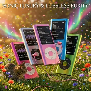 Portable MP3/MP4 player, lossless audio music player with LCD screen, suitable for music, reading, travel, and offline use—an ideal student gift, SD card not included