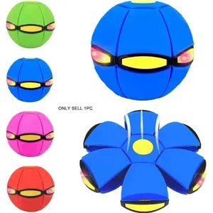 Folding Flying Orb Ball – Features Three Lights, Transforms into a Flying Disc, Boomerang Spinner Toy for Kids, Magic Hover Ball for Outdoor Games, Interactive Flying Toy for Backyard Fun, Soft Ball Design, Birthday Gift for Kids