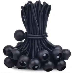 30 Pack Ball Bungee Cord, 6 Inch Heavy Duty Bungie Cord Balls Canopy Tarp Tie Down Bungee Balls for Camping, Tents, Cargo,Holding Wire and Hoses