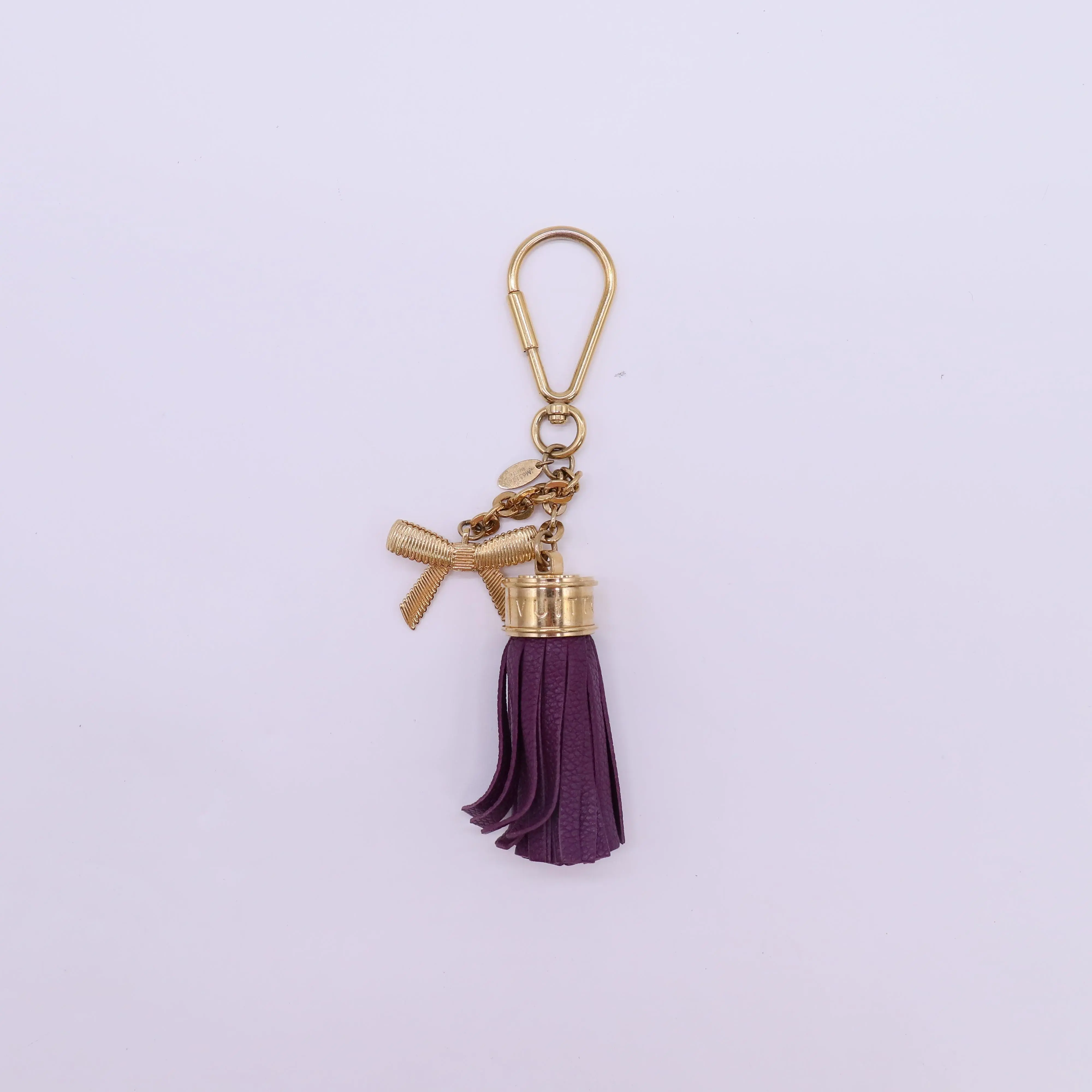 Pre-owned Louis Vuitton Tassel Ribbon Charm Key Chain Twins LDJ4756