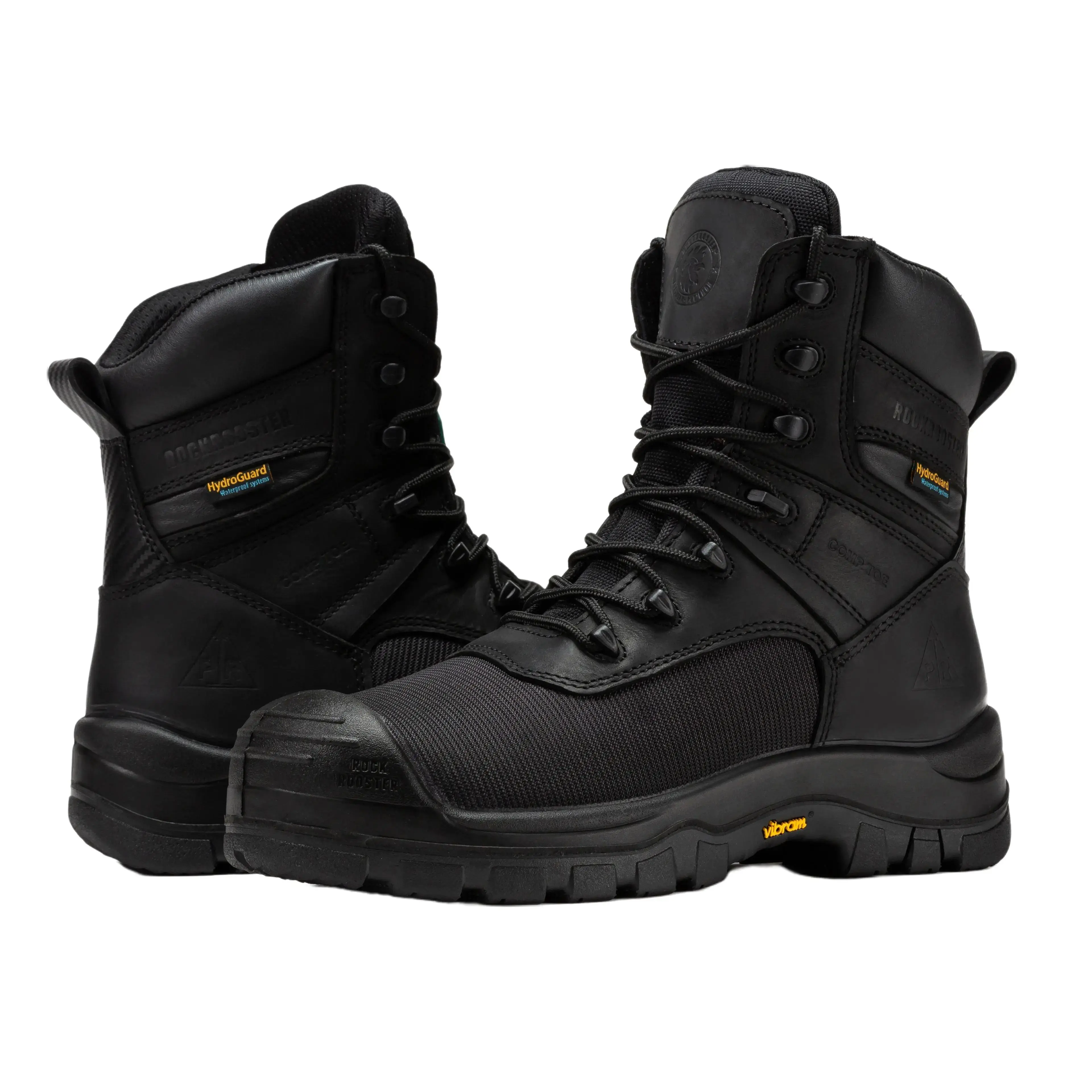 ROCKROOSTER Cut-Resistant Work Boots for Men Composite Toe Oiled Crazy Horse Leather Vibram Outsole CSA Approved Safety Shoes - Worker