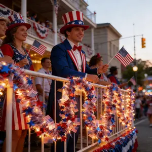 Independence Day Theme String Lights, Starlights, Blue Star-Shaped Flag Decorations, Battery Operated, July 4th Parade Decoration, Versatile Usage