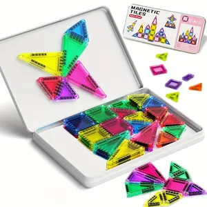 28/36pcs Mini Magnetic Building Blocks Toy, Develops Fine Motor Skills, Creative Learning Puzzle Gift, Unisex Birthday Present, Magnetic Building Set
