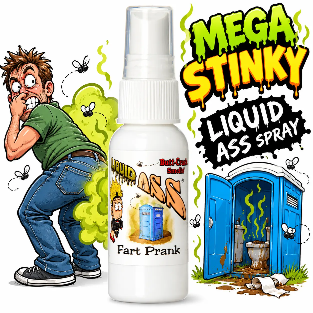 LIQUID ASS Stink Fart Spray Mister Bottle - Prank Gag Joke 🚨
