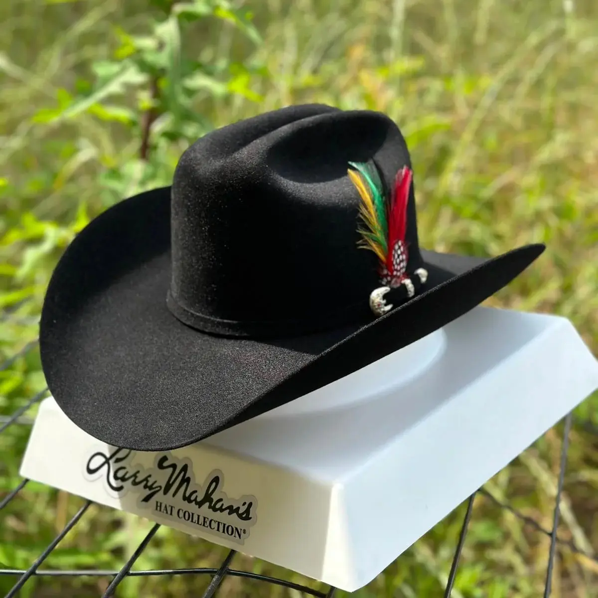 LARRY MAHAN´S 6X REAL BLACK COWBOY HAT LARRY MAHAN´S 6X REAL BLACK COWBOY HAT