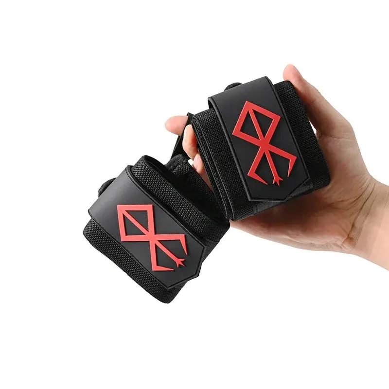 Berserk Anime Sports Weight Lifting Wrist Wraps Wristband Support For Gym Heavy Duty Training, Fitness Deadlift, Powerlifting Workout Straps