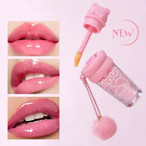 Shimmering Temperature-Change Lip Oil, Long-Lasting Moisture, Cute Bear Design, Hydrating Gloss, Prevents Dry & Chapped Lips