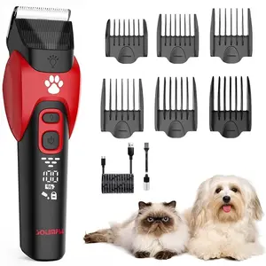 Rechargeable Electric Pet Grooming Clipper, 1 Set Pet Hair Trimmer & Accessories, Professional Pet Grooming Tool for Dogs & Cats