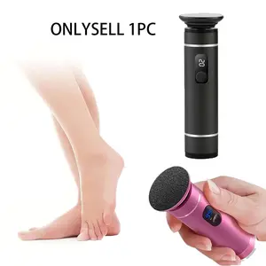 Electric Foot File, 1 Box Rechargeable Adjustable Speed Exfoliating Callus Remover & Accessories, Foot Care Product, Wireless Cordless Professional Pedicure Tool for Heel Dead Skin and Calluses, Dead Skin Remover for Feet, Electronic Foot File