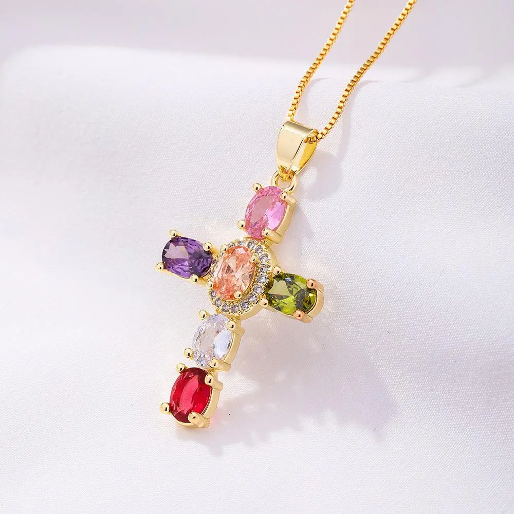 Cross Necklace For Women, Exquisite Necklace - Small Cross Pendant Faith Necklace Simple Necklace Women's Fashion Gift