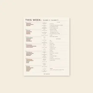 Weekly Fridge Calendar