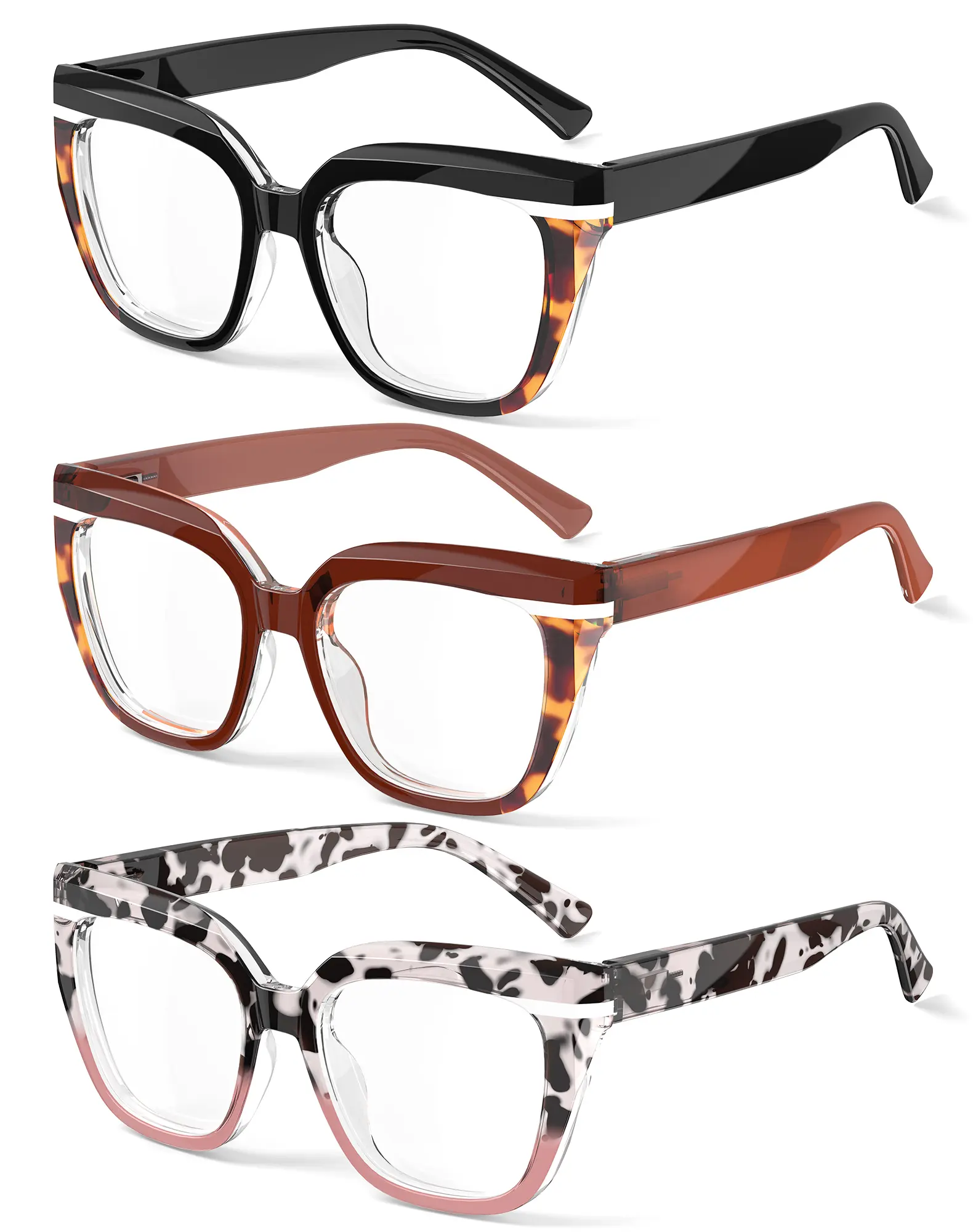 Women's Oversized Cat-Eye Blue Light Blocking Glasses Effectively blocks blue light Lightweight and stylish women's eyewear (1203)