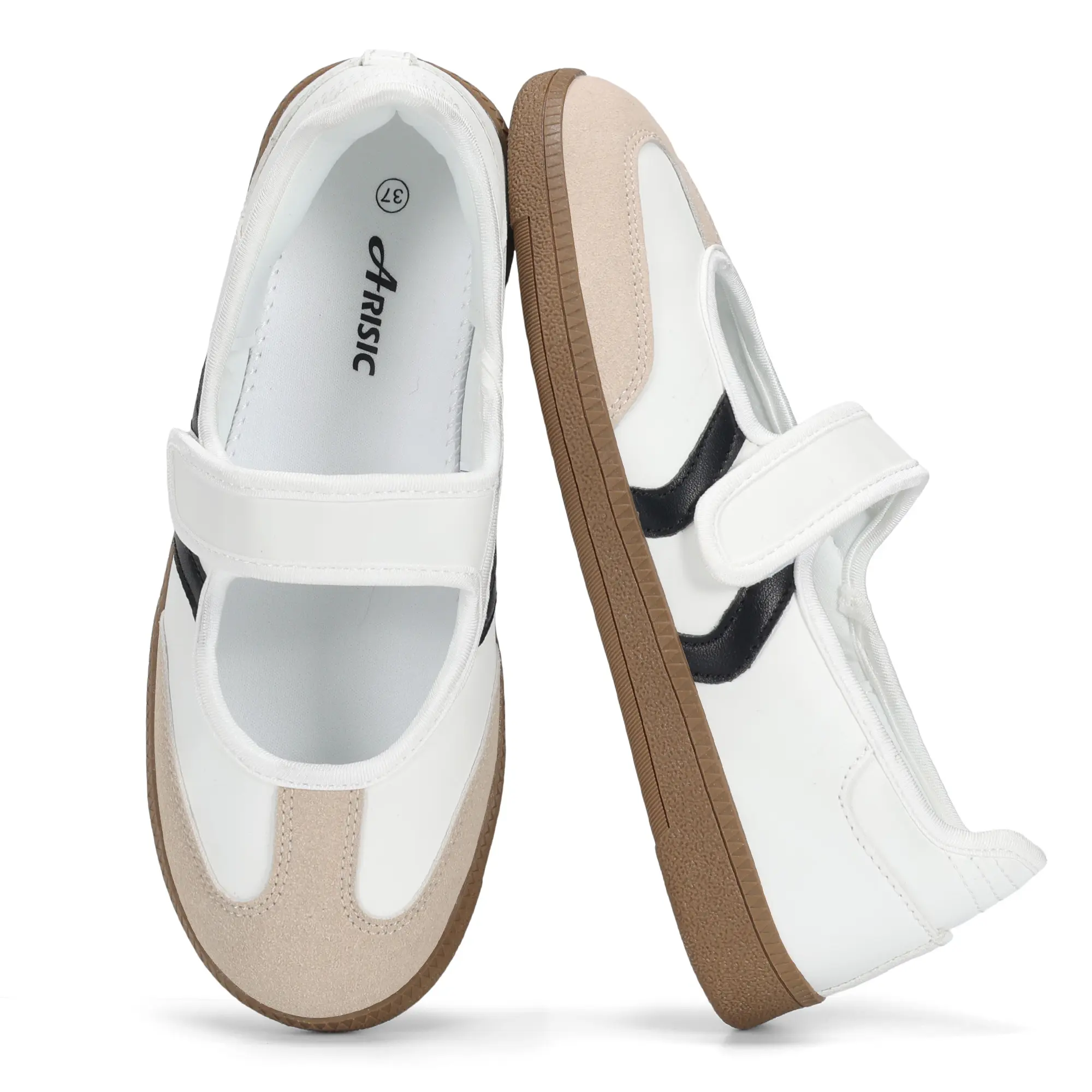Mary Jane Sneakers for Women Slip on Ballet Flats Walking Retro Sneakers Non-Slip Comfortable Womens Shoes Women Fashion Sneakers for Walking, Travel, Workout, Daily Wear