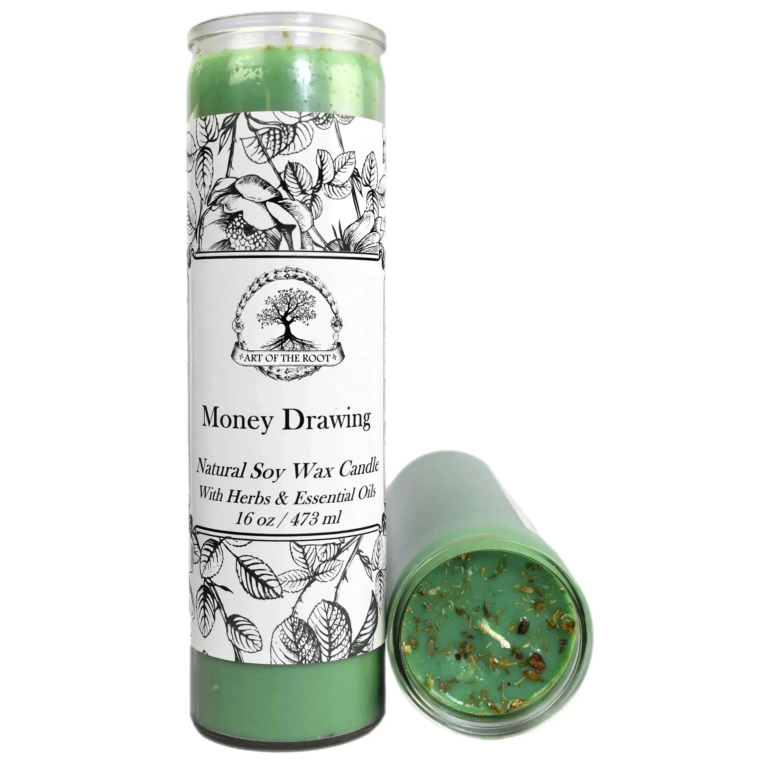 Money Drawing 7 Day SOY Prayer Candle (Fixed) for Prosperity, Wealth, Success & Cash