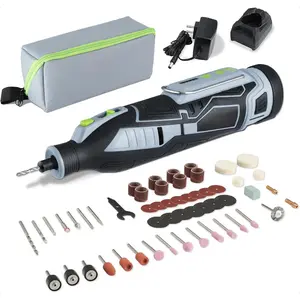 12V Cordless Rotary Tool Kit, 5 Variable Speeds, Powerful Engraver, Sander, Polisher, 114 Easy Change Accessories, Craft Tool for Handmade and DIY