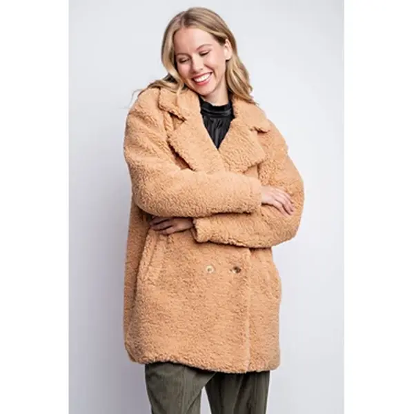Double Breasted Teddy Coat