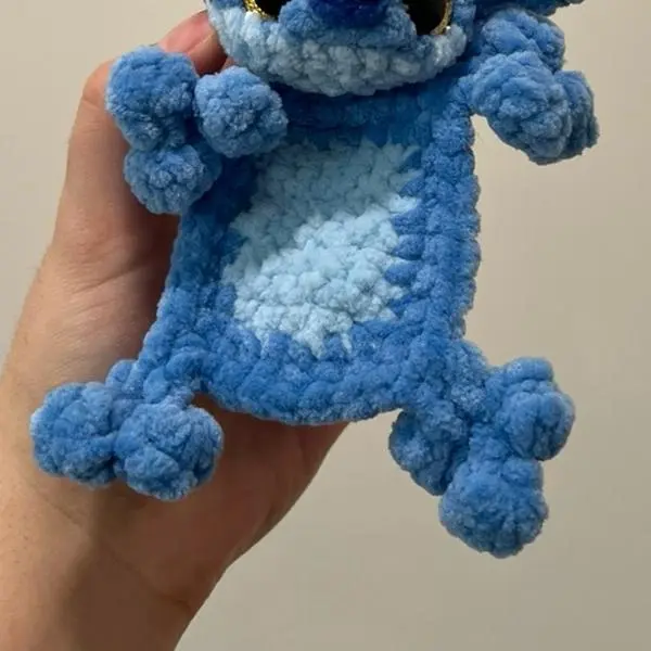 Hand crocheted blue koala fidget