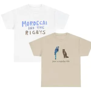 [SALE UP TO 30%] + [FREE SHIP] Regular Show Mordecai and the Rigbys Unisex Cotton T-Shirt, TV Show