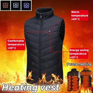 Men Heated Jacket Electric Heating Vest USB Charging Heated Body Warmer Clothing