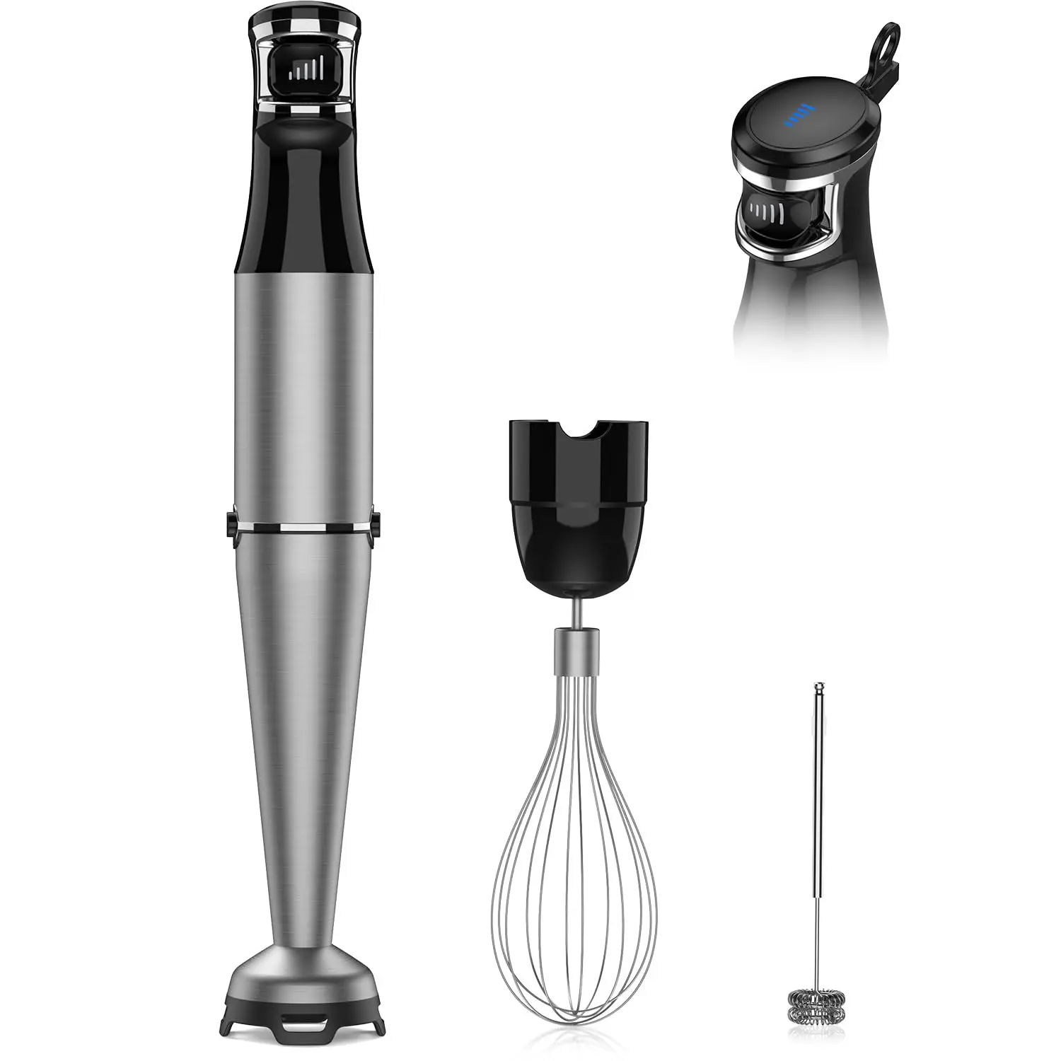 Immersion Blender Handheld 1100w 3 In 1 Corded Stick Hand Blenders For Kitchen With Trigger Speed Control  Whisk Milk Frother Attachemnts Emulsifier Soup Smoothie Puree