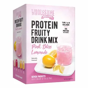 Pink Lemonade Protein Fruit Drink Mix – Low Sugar & Refreshing (Pink Bliss Lemonade)