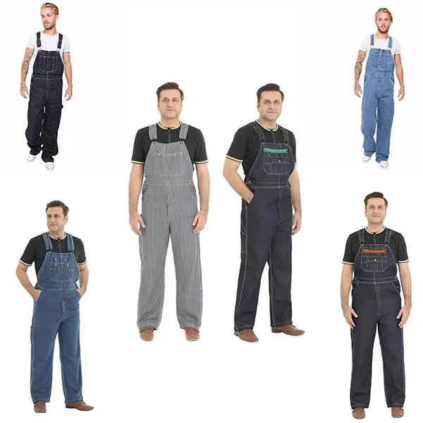 SKYLINEWEARE Men Denim Bib Overalls Painters Coveralls Menswear Suits